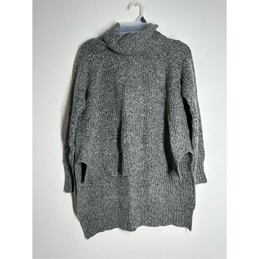 Express Sweater Womens Size SP Gray Turtleneck Wool Mohair Blend Knit